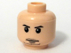 Part No: 3626bpb0171  Name: Minifigure, Head Male Thin Mouth with Stubble Goatee Pattern - Blocked Open Stud