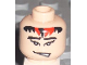 Part No: 3626bpb0292  Name: Minifigure, Head Male Black and Red Bangs, Black Eyebrows, Mouth Open to Side Pattern - Blocked Open Stud