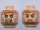 Part No: 3626bpb0474  Name: Minifigure, Head Dual Sided HP Werewolf Fur with Pointed Teeth / Closed Mouth Grim Pattern - Blocked Open Stud