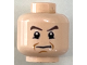 Part No: 3626bpb0597  Name: Minifigure, Head Male Dark Brown Eyebrows, Frown Pattern (HP Gregory Goyle) - Blocked Open Stud