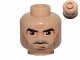 Part No: 3626cpb0317  Name: Minifigure, Head Male Thick Eyebrows, Brown Eyes, Five O'Clock Shadow Stubble Pattern (SW Captain Rex) - Hollow Stud