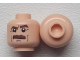 Part No: 3626cpb0357  Name: Minifigure, Head Reddish Brown Moustache and Bushy Eyebrows, Black Cheek Lines, White Pupils Pattern - Hollow Stud