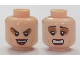 Part No: 3626cpb0473  Name: Minifigure, Head Dual Sided HP Bellatrix with Medium Nougat Eye Shadow and Dark Red Lips, Laughing / Scared Pattern - Hollow Stud