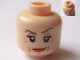 Part No: 3626cpb0481  Name: Minifigure, Head Female with Red Lips, Eyelashes, Wrinkles Pattern (HP Professor McGonagall) - Hollow Stud