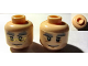Part No: 3626cpb0485  Name: Minifigure, Head Dual Sided HP Dumbledore Glasses / No Glasses Pattern - Hollow Stud