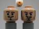 Part No: 3626cpb0574b  Name: Minifigure, Head Dual Sided PotC Will Moustache, Goatee, Sneer with Sideburns / Smile without Sideburns Pattern - Hollow Stud