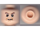 Part No: 3626cpb0597  Name: Minifigure, Head Male Dark Brown Eyebrows, Frown Pattern (HP Gregory Goyle) - Hollow Stud