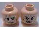 Part No: 3626cpb0636  Name: Minifigure, Head Dual Sided Black Eyebrows, Cheek Lines, Frown / Determined Pattern (Superman) - Hollow Stud