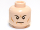 Part No: 3626cpb0647  Name: Minifigure, Head Male Black Angry Eyebrows, Frown and Cheek Lines Pattern - Hollow Stud