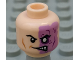Part No: 3626cpb0648  Name: Minifigure, Head Male Half Normal, Half Purple with Scar and No Pupil Pattern (Two-Face) - Hollow Stud