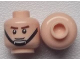Part No: 3626cpb0804  Name: Minifigure, Head Male Brown Eyebrows, Smile, Black Chin Strap Pattern - Hollow Stud
