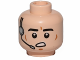 Part No: 3626cpb1033  Name: Minifigure, Head Male Black Eyebrows, Cheek Lines, Open Mouth, Headset Pattern (SW Imperial Gunner) - Hollow Stud