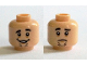 Part No: 3626cpb1375  Name: Minifigure, Head Dual Sided Black Eyebrows, Chin Stubble, Open Mouth Grin / Sad Face Pattern (Shaggy) - Hollow Stud