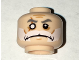 Part No: 3626cpb1578  Name: Minifigure, Head Beard White, Moustache, Gray Eyebrows, Cheek Lines, Scar over Right Missing Eye Pattern (Commander Wolffe) - Hollow Stud