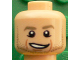 Part No: 3626cpb1612  Name: Minifigure, Head Dark Tan Eyebrows, Stubble, Chin Dimple, Cheek Lines, Open Smile Pattern (Marco Reus) - Hollow Stud