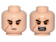 Part No: 3626cpb1908  Name: Minifigure, Head Dual Sided SW Black Eyebrows, Sunken Eyes, Red Beauty Mark / Mole, Right Eye Scar, Neutral / Angry Pattern (Kylo Ren) - Hollow Stud