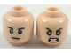 Part No: 3626cpb1941  Name: Minifigure, Head Dual Sided Black Eyebrows, Neutral / Green Eyes Angry Pattern - Hollow Stud