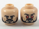 Part No: 3626cpb1989  Name: Minifigure, Head Dual Sided Black Eyebrows, Moustache and Beard, Passive / Red Eyes Pattern - Hollow Stud