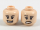 Part No: 3626cpb2026  Name: Minifigure, Head Dual Sided Female Black Eyebrows, Wide Smile / Embarrassed Expression Pattern - Hollow Stud