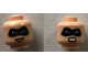 Part No: 3626cpb2119  Name: Minifigure, Head Dual Sided Female Black Mask, Open Smile / Angry Pattern (Mrs. Incredible) - Hollow Stud