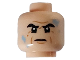 Part No: 3626cpb3032  Name: Minifigure, Head Black Eyebrows, Furrowed Brow, Crow's Feet, Cheek Lines and Water Drops Pattern - Hollow Stud