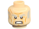 Part No: 3626cpb3143  Name: Minifigure, Head Light Bluish Gray Eyebrows and Sideburns, Scars, Medium Nougat Cheek Lines and Forehead Lines, Angry Pattern - Hollow Stud