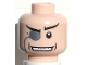 Part No: 3626pb0028  Name: Minifigure, Head Glasses with Monocle, White Pupil, Wide Grin Pattern (The Penguin)