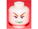 Part No: 3626pb0063  Name: Minifigure, Head Female with Green Lips and Red Eyebrows Pattern (Poison Ivy)