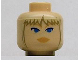 Part No: 3626pb0076  Name: Minifigure, Head Female with Peach Lips, Blue Eyes, Tan Bangs Pattern (SW Juno)