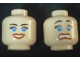 Part No: 3626pb0386  Name: Minifigure, Head Dual Sided Female Blue Eyes, Scared / Smile Open Mouth Pattern
