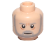 Part No: 3626pb0407  Name: Minifigure, Head Light Bluish Gray Eyebrows, Moustache and Full Beard, Dark Orange Wrinkles, Furrowed Brow, Neutral Pattern