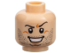 Part No: 3626pb0419  Name: Minifigure, Head Beard Stubble, Arched Eyebrow, Evil Grin with Teeth Pattern