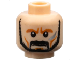 Part No: 3626pb0420  Name: Minifigure, Head Beard Trimmed, Moustache, Silver Cheek Mark, Determined Expression Pattern