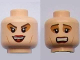 Part No: 3626pb0473  Name: Minifigure, Head Dual Sided HP Bellatrix with Medium Nougat Eye Shadow and Dark Red Lips, Laughing / Scared Pattern