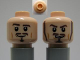 Part No: 3626pb0574b  Name: Minifigure, Head Dual Sided PotC Will Moustache, Goatee, Sneer with Sideburns / Smile without Sideburns Pattern