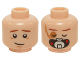 Part No: 3626pb0601  Name: Minifigure, Head Dual Sided Open Eyes / Scar, Closed Eyes Bacta Tank Mask Pattern (SW Luke)