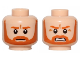 Part No: 3626pb0670  Name: Minifigure, Head Dual Sided Dark Orange Eyebrows, Moustache and Full Beard, Medium Nougat Wrinkles, Neutral / Angry Bared Teeth Pattern