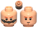 Part No: 3626pb0794  Name: Minifigure, Head Dual Sided Dark Orange Eyebrows, Chin Dimple Determined / Breathing Apparatus Pattern (SW Obi-Wan)