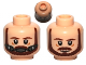 Part No: 3626pb0795  Name: Minifigure, Head Dual Sided Beard, Brown Eyebrows, Moustache, White Pupils / Breathing Apparatus Pattern (SW Qui-Gon)