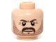 Part No: 3626pb0943  Name: Minifigure, Head Beard Stubble, Moustache, Brown Eyebrows Pattern