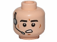Part No: 3626pb1033  Name: Minifigure, Head Male Black Eyebrows, Cheek Lines, Open Mouth, Headset Pattern (SW Imperial Gunner)