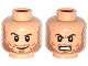 Part No: 3626pb1152  Name: Minifigure, Head Dual Sided Beard Stubble, Brown Eyebrows, Smile / Angry Bared Teeth Pattern