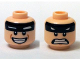Part No: 3626pb1234  Name: Minifigure, Head Dual Sided Black Headband with Squinted Batman Eyes, Smile / Scared Pattern