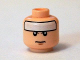 Part No: 3626pb1259  Name: Minifigure, Head Male White Strip on Forehead and Brown Chin Dimple Pattern (Comic Con Batman)