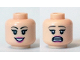 Part No: 3626pb1370  Name: Minifigure, Head Dual Sided Female Black Eyelashes, Dark Pink Lips, Smile with Teeth / Open Mouth Scared Pattern (Daphne)