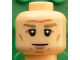 Part No: 3626pb1608  Name: Minifigure, Head Dark Tan Eyebrows, White Pupils, Forehead and Cheek Lines, Chin Dimple Pattern (Bastian Schweinsteiger)