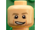 Part No: 3626pb1612  Name: Minifigure, Head Dark Tan Eyebrows, Stubble, Chin Dimple, Cheek Lines, Open Smile Pattern (Marco Reus)