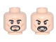 Part No: 3626pb1642  Name: Minifigure, Head Dual Sided Black Eyebrows, Black and White Goatee, Wrinkles and Cheek Lines, Neutral / Angry Pattern