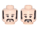 Part No: 3626pb1685  Name: Minifigure, Head Dual Sided Black Eyebrows, Sideburns, Moustache, Neutral / Smiling Pattern (Ringo)