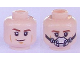 Part No: 3626pb1921  Name: Minifigure, Head Dual Sided Brown Eyebrows, Cheek Lines, Smirk / Breathing Mask Pattern (SW Han Solo)
